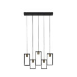 Light & Living - Hanglamp Marley - Zwart - 60x15x57cm - 5L
