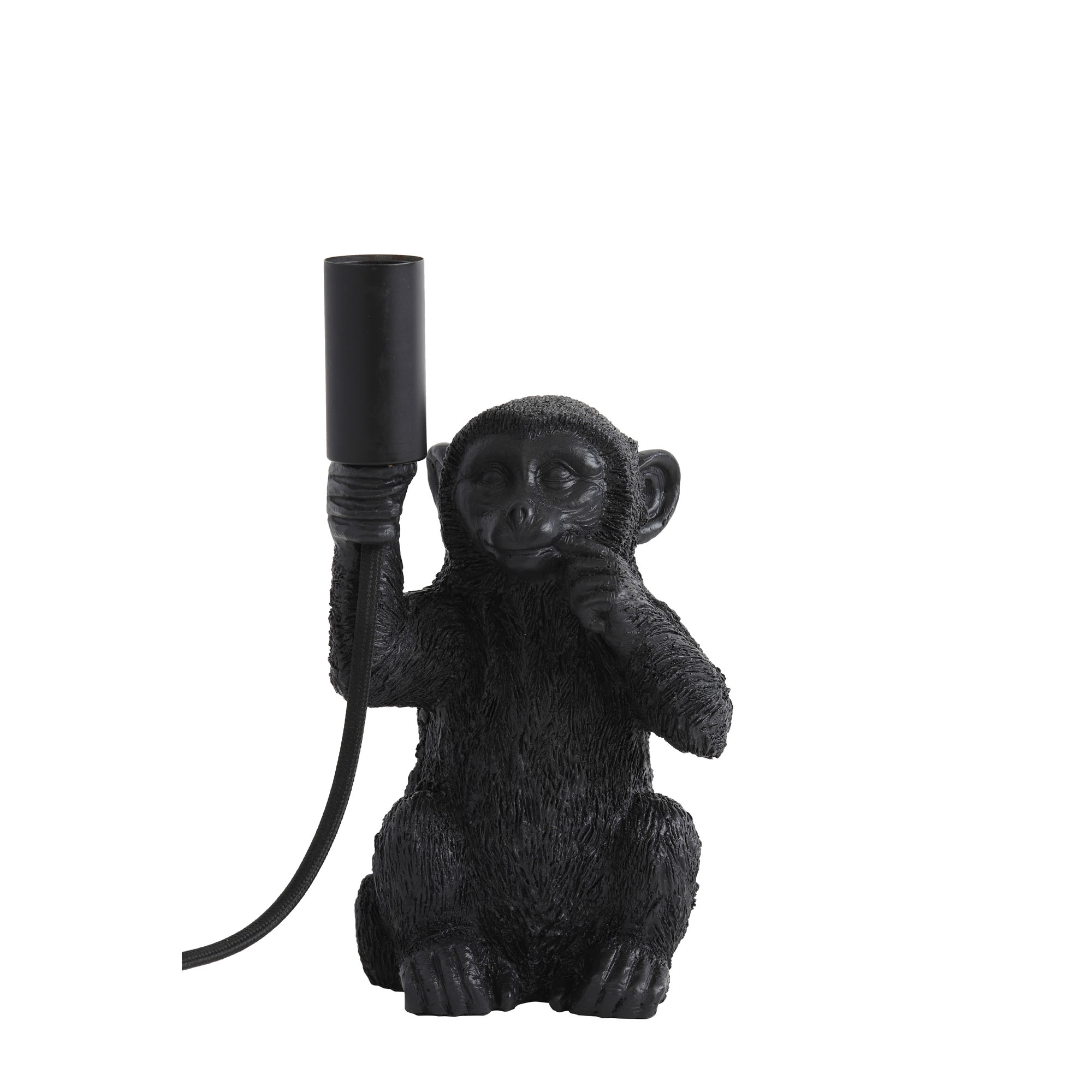 Light & Living Monkey Tafellamp - Zwart - 13x12,5x23,5 cm