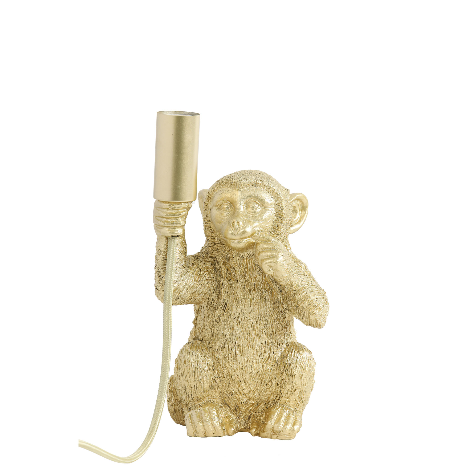 Light & Living Monkey Tafellamp - Goud - 13x12,5x23,5 cm