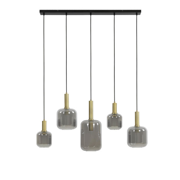 Light & Living - Hanglamp Lekar - Antiek Brons - 5L 110x22x32cm