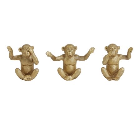 Ornament Monkey - Goud - S/3