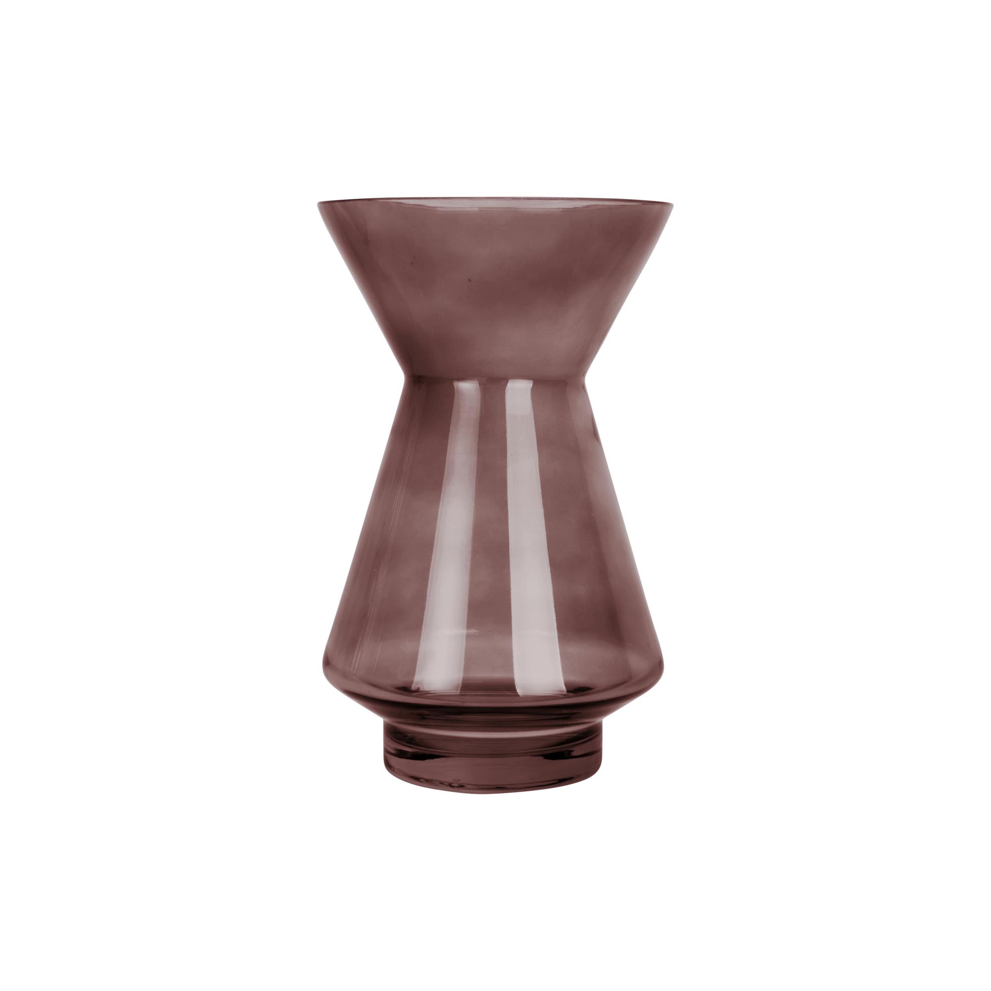 Present Time Vaas Glow - Glas Chocolade Bruin - Medium - 13,5x22cm