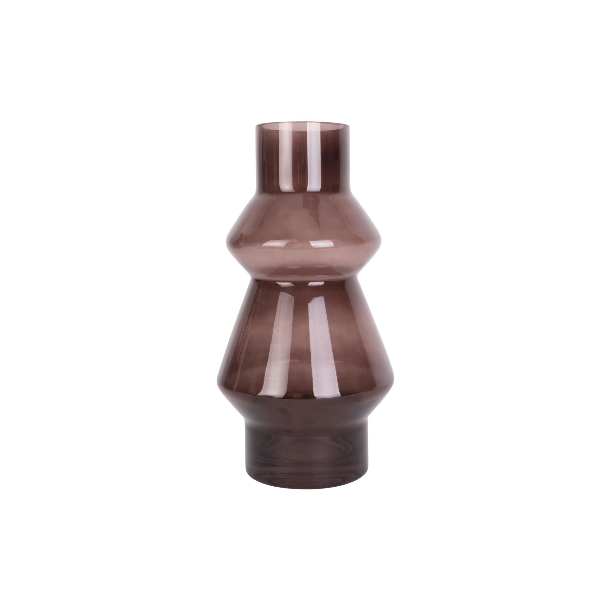 Present Time Vaas Blush - Glas Chocolade Bruin - Medium - 12,5x25cm