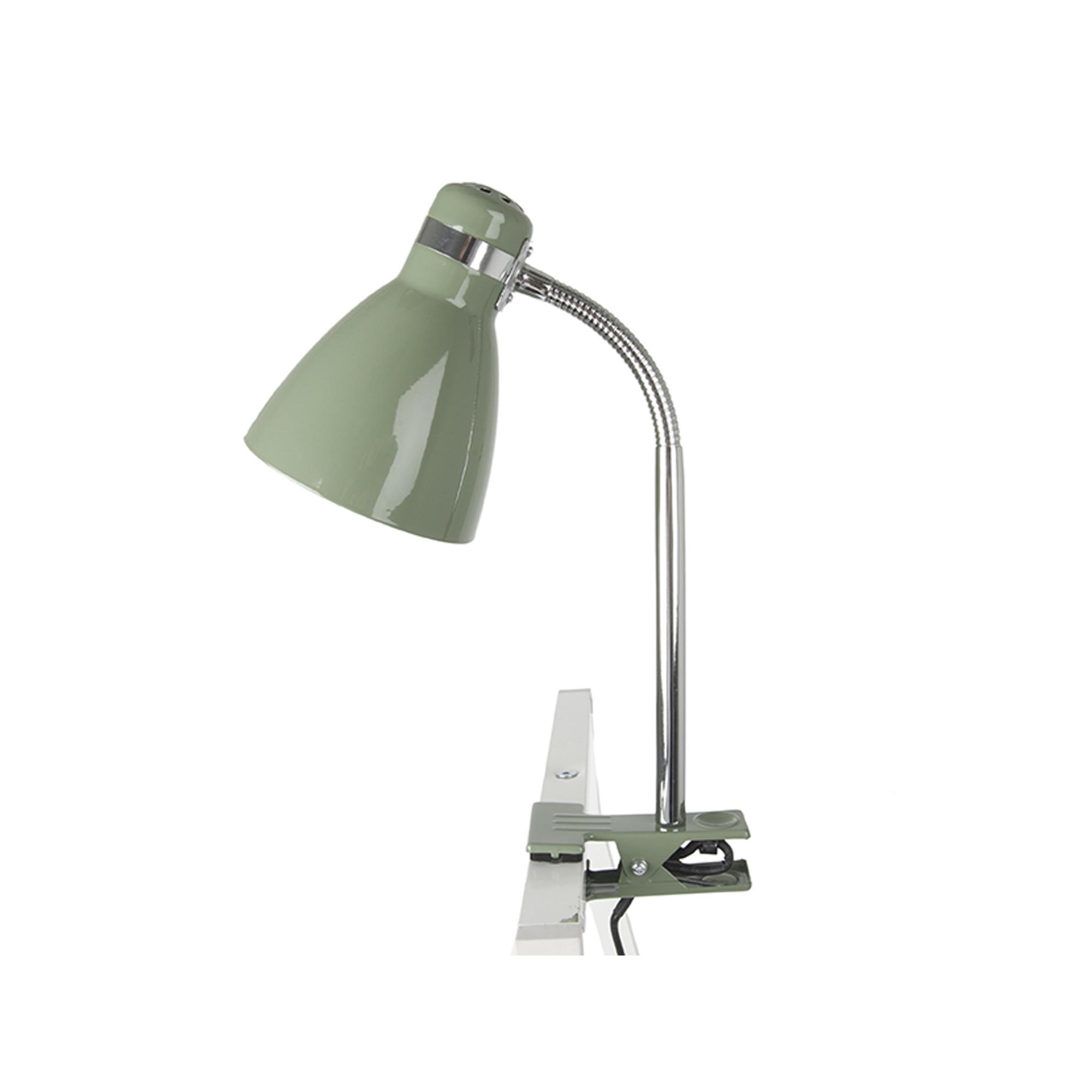 Leitmotiv Knijplamp - Cliplamp Study groen - metaal - h 34 cm