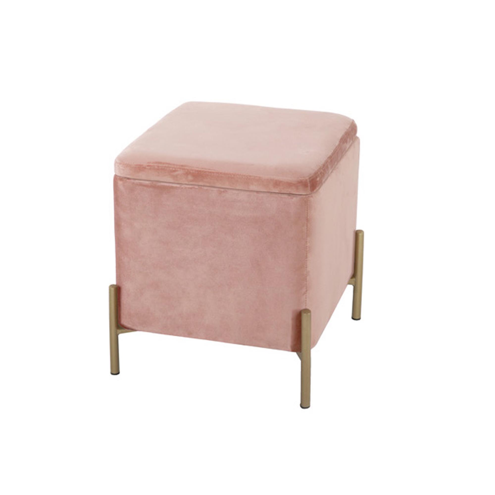 Seat Snog fluweel vervaagd roze, goudkleurige poten
