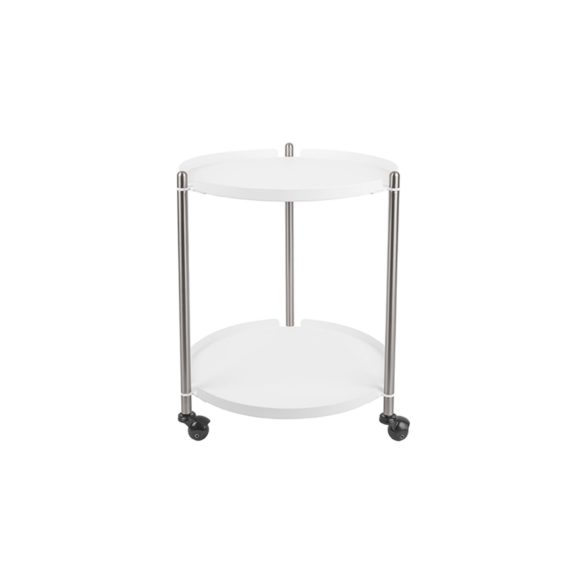 Wit Side table Thrill - Staal Nikkel