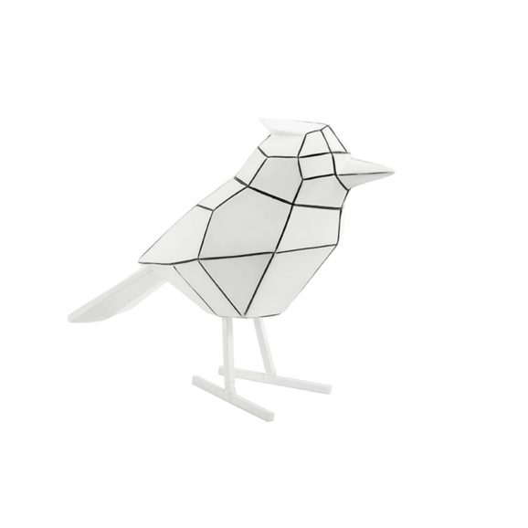 Wit Ornament Bird - Polyresin Wit