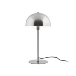 Grijs Tafellamp Bonnet - Metaal Satijn Nikkel - 39x20cm