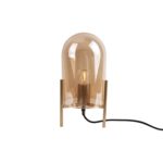 Leitmotiv - Table lamp Glass Bell amber brown