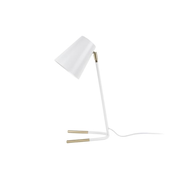 Leitmotiv - Tafellamp Noble - Metaal Wit met goud accent - 25x15