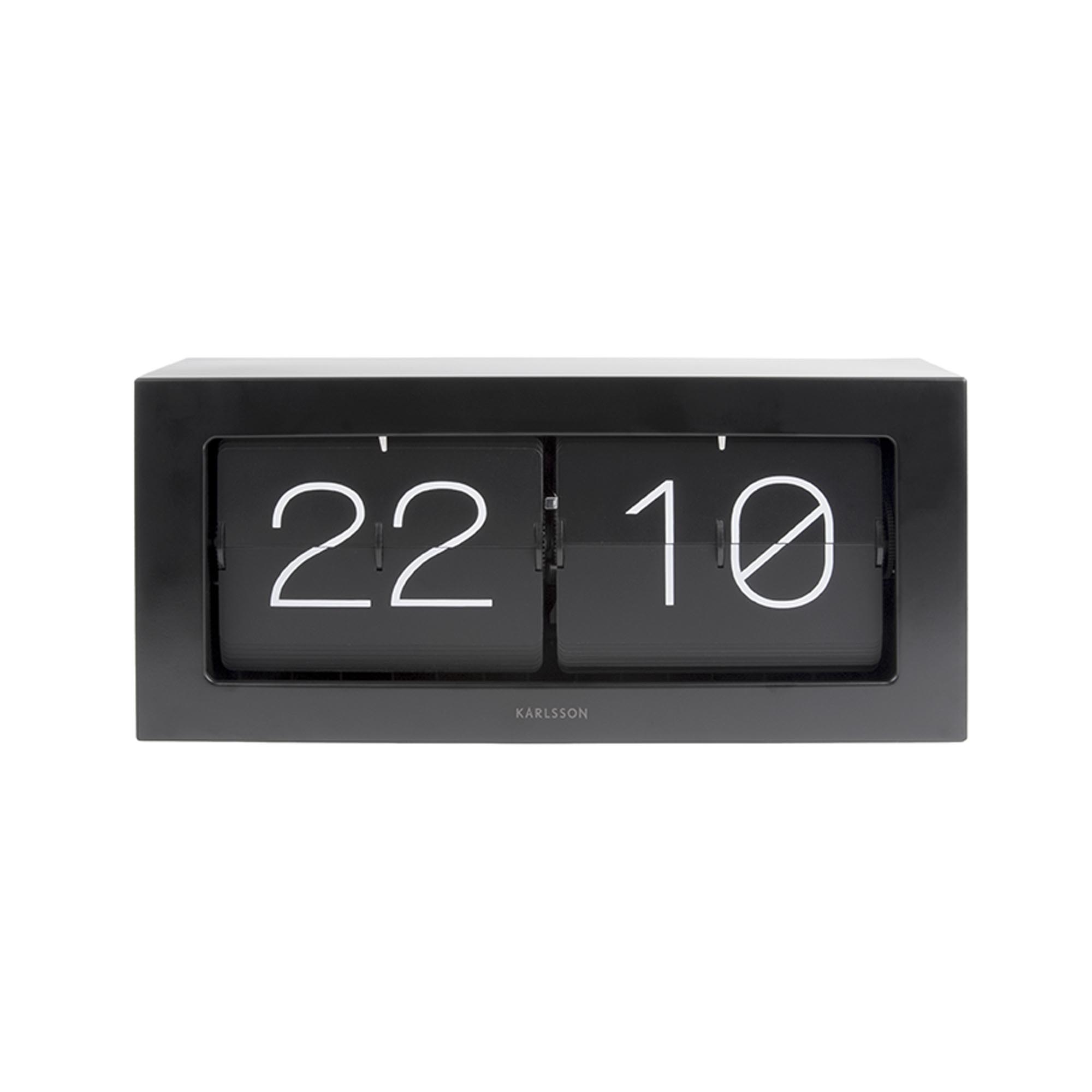Wall / Table clock Boxed Flip XL matt black