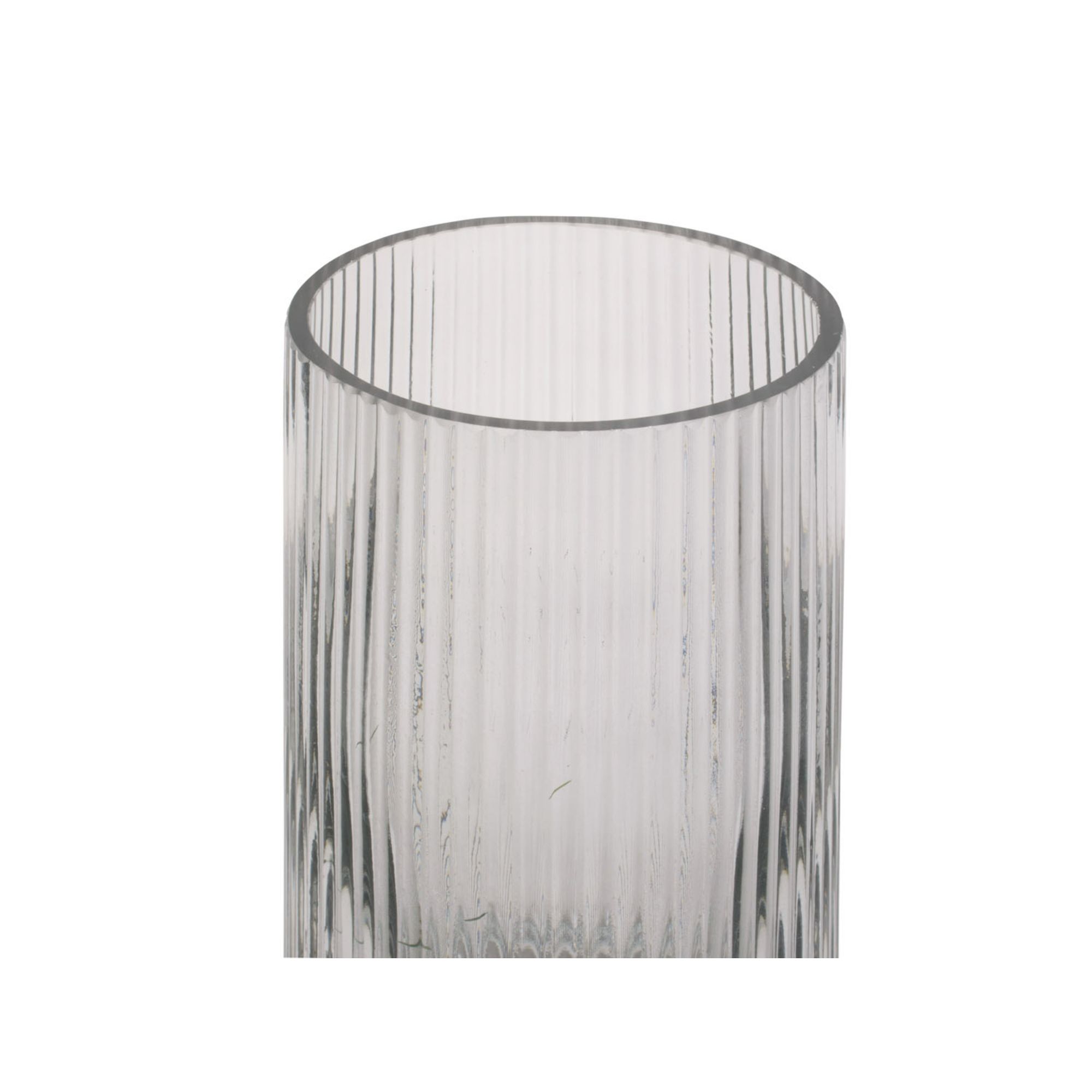 Present Time Vaas Allure Straight - Glas Donkergrijs - Ø10x20cm