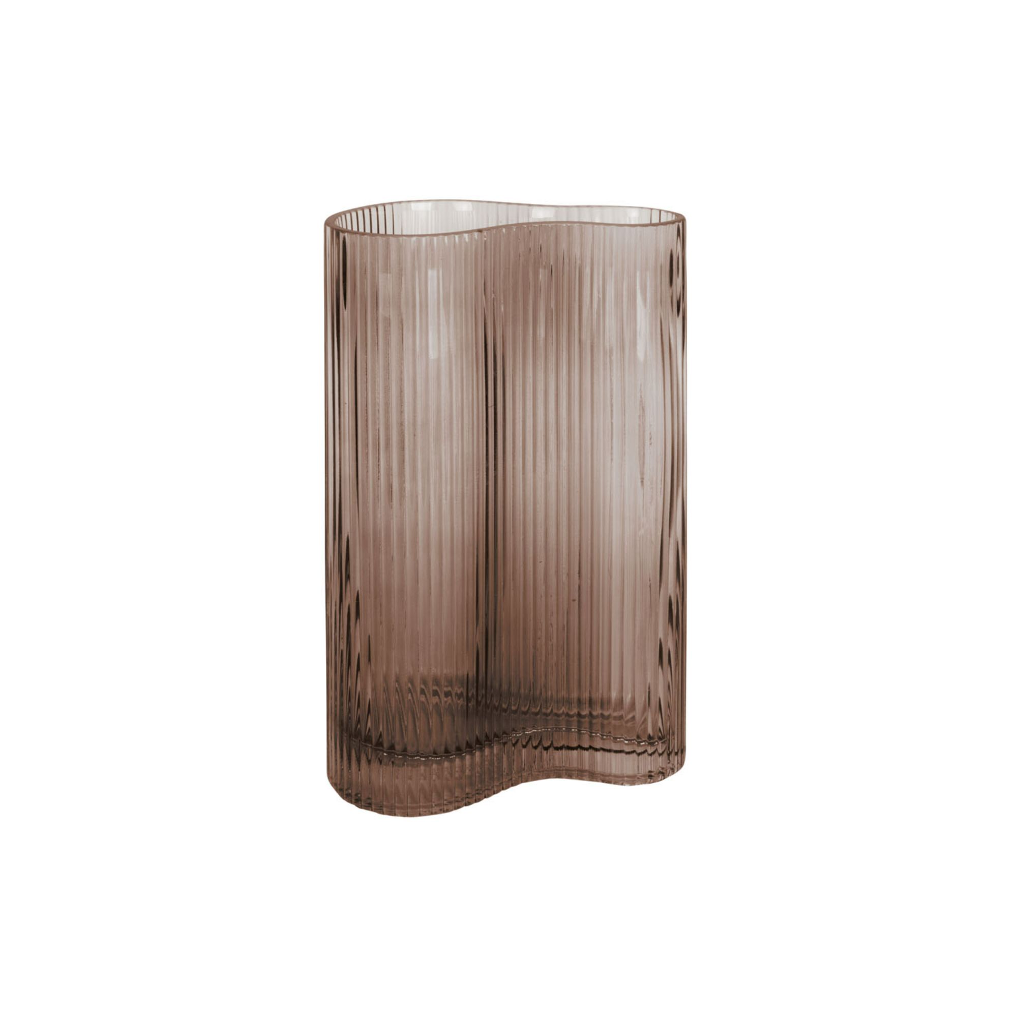 Vaas Allure Wave - Large - Glas Chocolade Bruin - 9,5x27cm