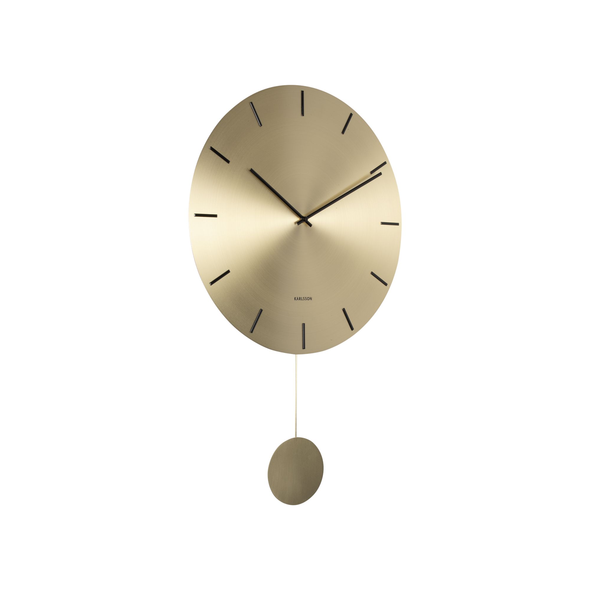 Karlsson Impressive Pendulum wandklok (Kleur: goud)