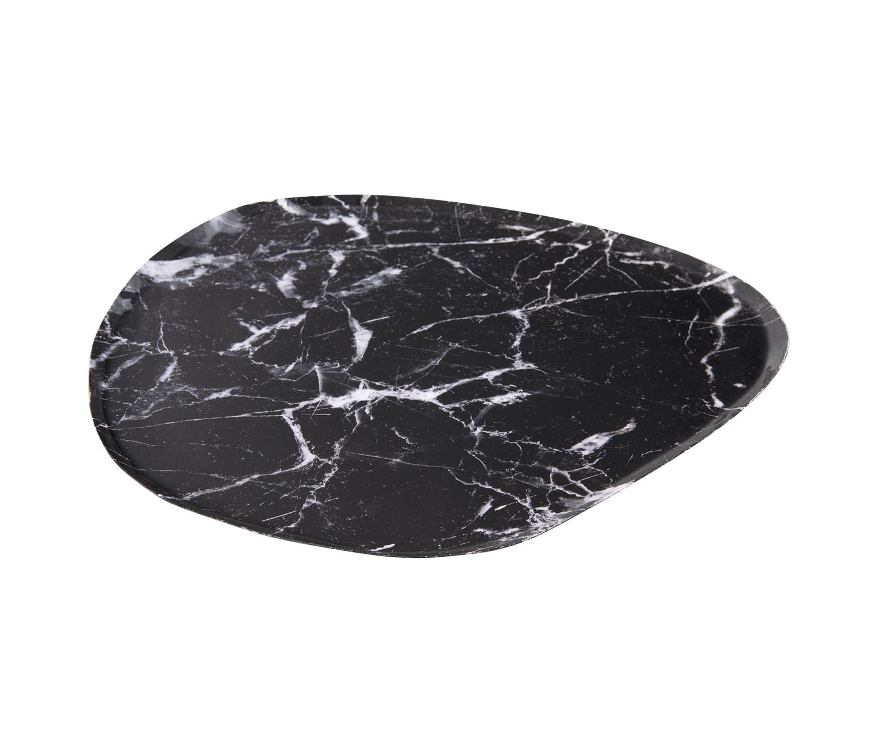 Dienblad Marble Look - Zwart - 34x30x1 cm