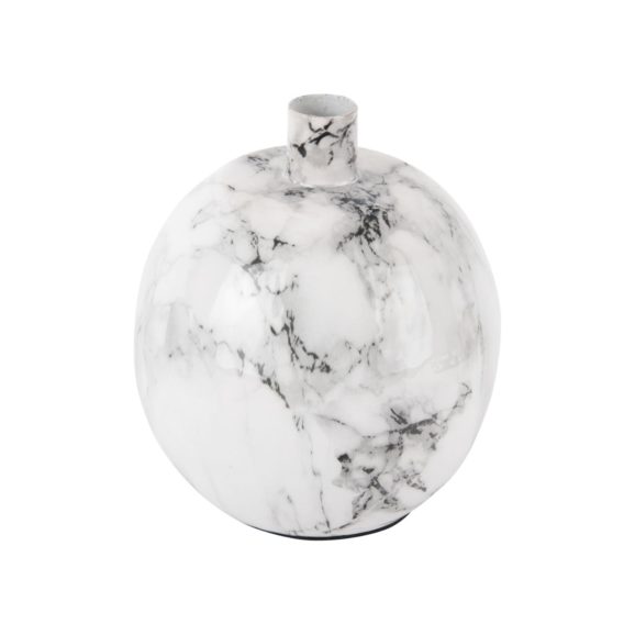 Present Time - Kandelaar Marble Look  - Wit - 13x15x13 cm