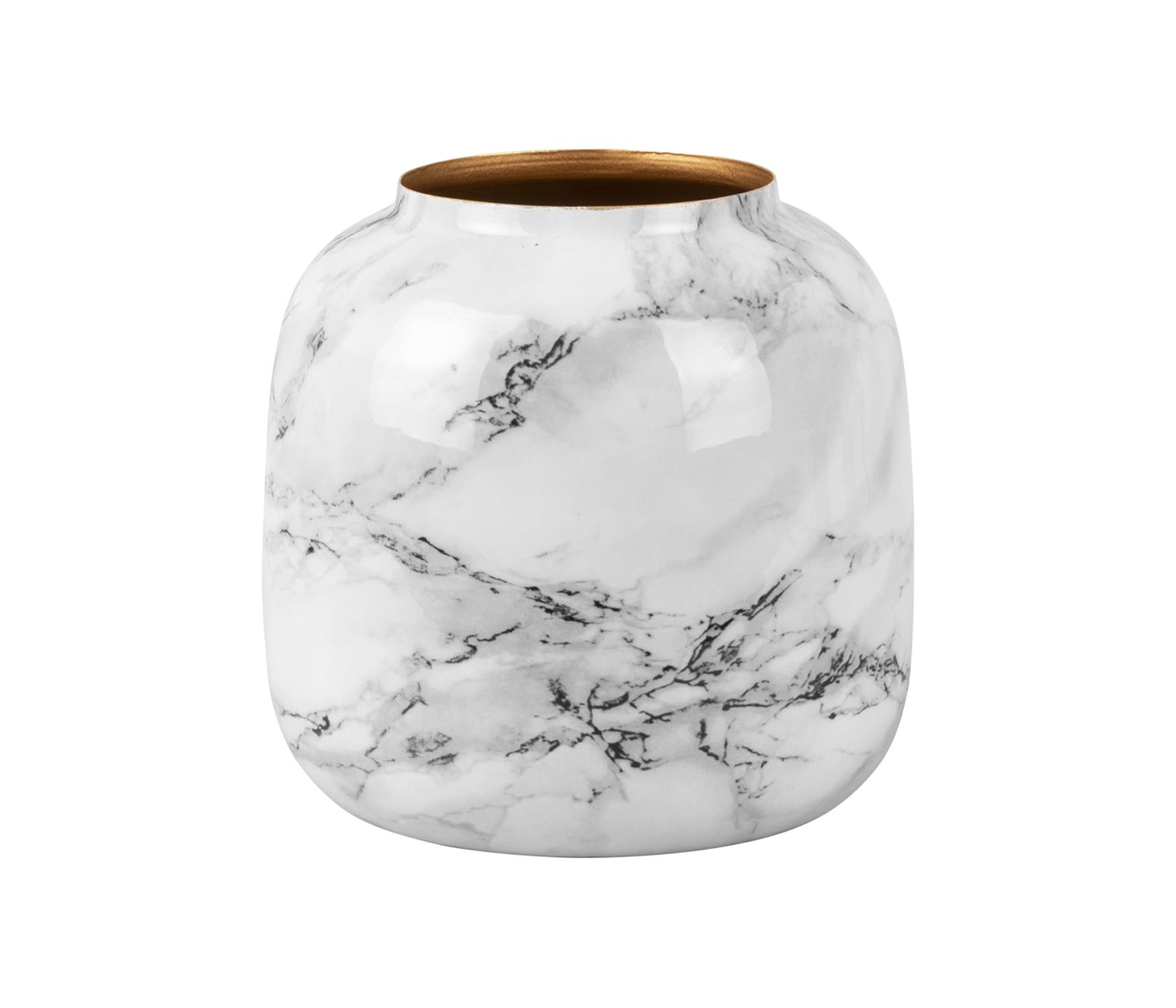 Vase Marble Look sphere medium