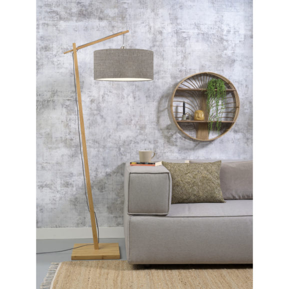 GOOD&MOJO - Vloerlamp Andes - Bamboe/Taupe - 72x47x176cm