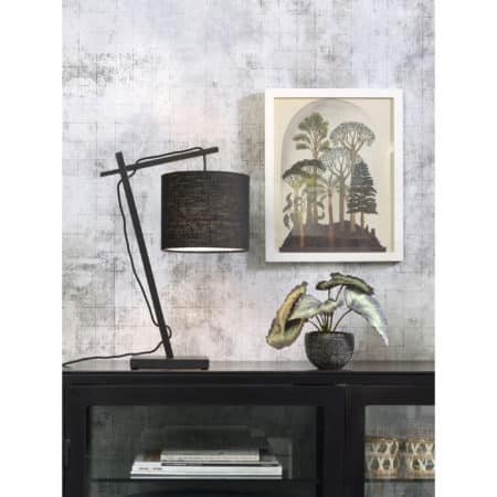 GOOD&MOJO - Tafellamp Andes - Bamboe Zwart/Zwart - 30x18x46cm