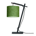 GOOD&MOJO - Tafellamp Andes - Bamboe Zwart/Groen - 30x18x46cm