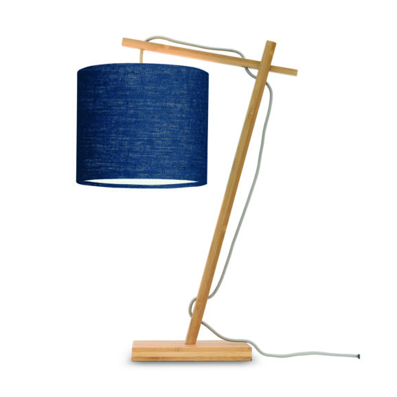 GOOD&MOJO - Tafellamp Andes - Bamboe/Blauw - 30x18x46cm