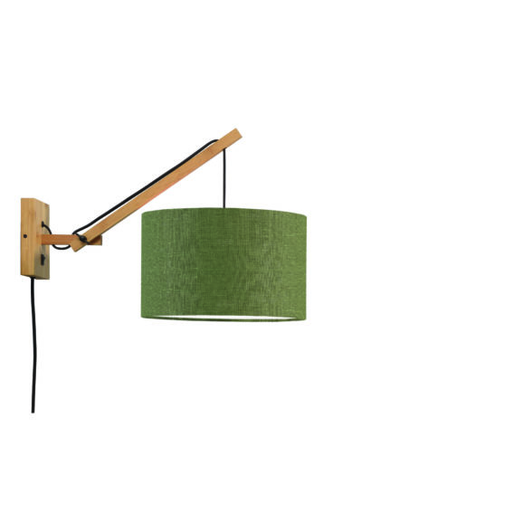 GOOD&MOJO - Wandlamp Andes - Bamboe/Groen - 50x32x45cm