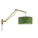 GOOD&MOJO - Wandlamp Andes - Bamboe/Groen - 95x47x55cm
