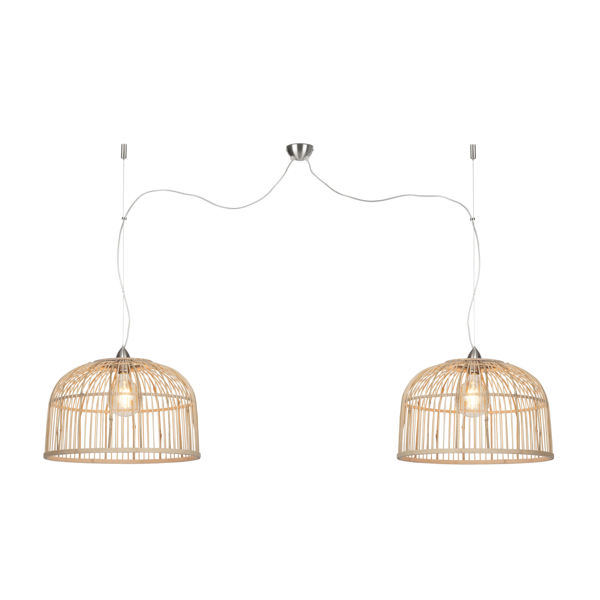 GOOD&MOJO - BORNEO - Hanglamp - ⌀52 cm - 2 lichts - Naturel