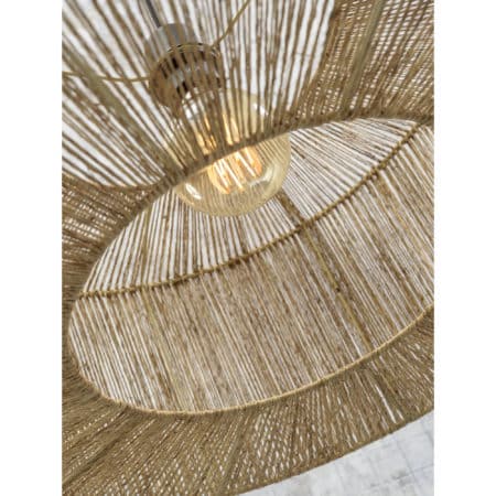 GOOD&MOJO - Vloerlamp Iguazu - Bamboe Zwart/Jute - 73x50x176cm