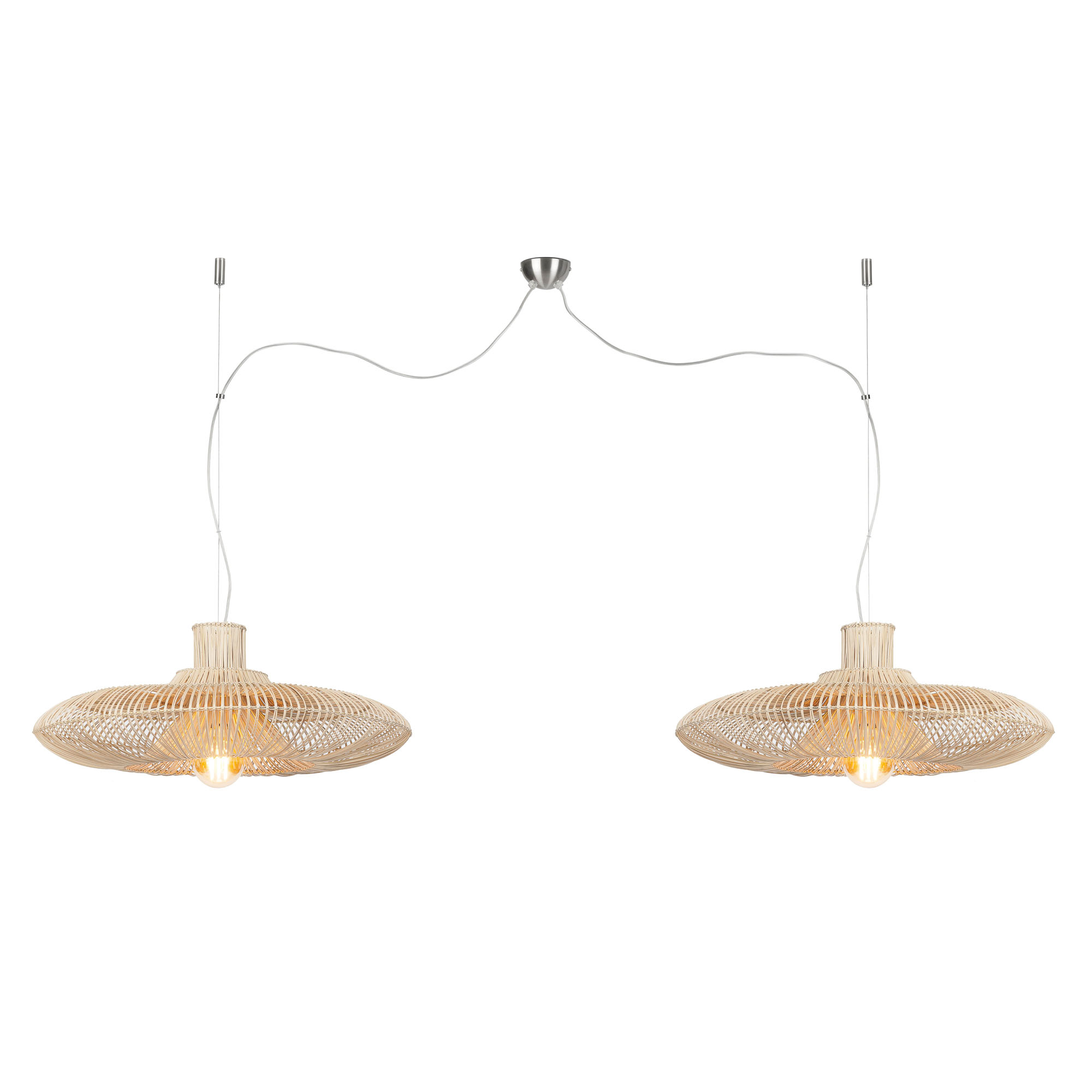 Dubbele Hanglamp – KALAHARI - Rotan - Large (170x70cm)