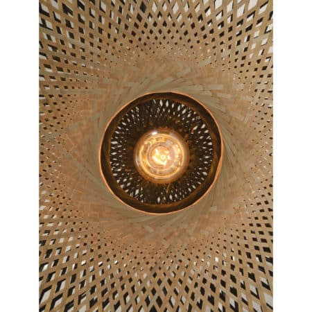 GOOD&MOJO - Vloerlamp Kalimantan - Zwart/Naturel - 80x60x176cm