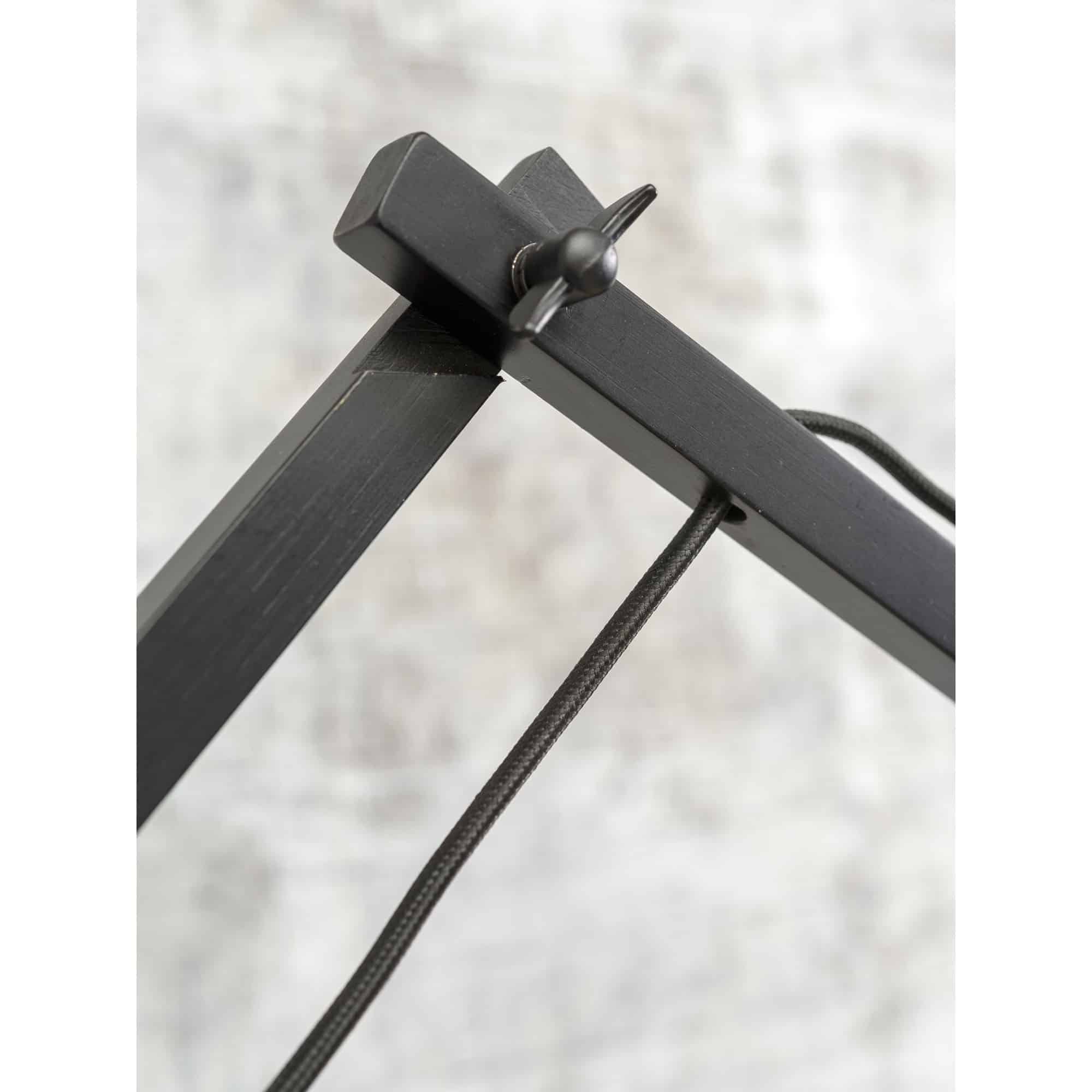 Wandlamp met Lange Arm - KALIMANTAN - Zwart Bamboe - Medium (60x15cm)