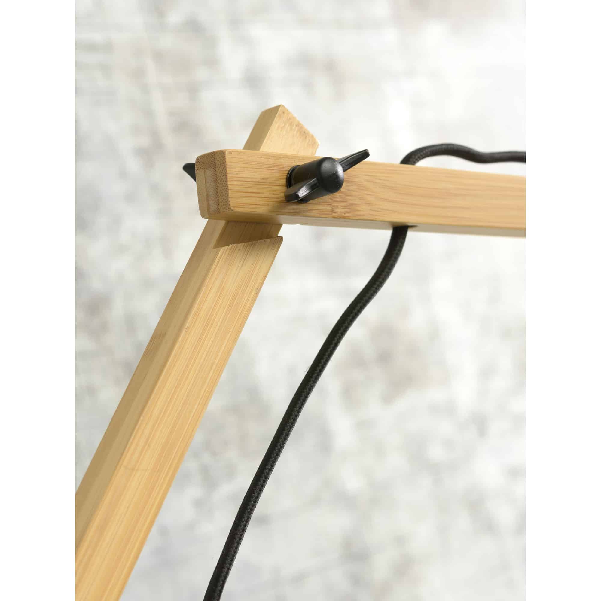 Wandlamp met Lange Arm - KALIMANTAN - Naturel Bamboe - Medium (60x15cm)