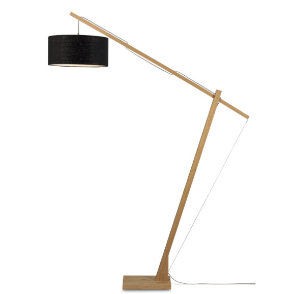 GOOD&MOJO - Vloerlamp Montblanc - Bamboe/Zwart - 175x47x207cm