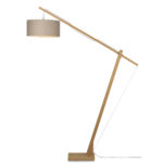 GOOD&MOJO - Vloerlamp Montblanc - Bamboe/Taupe - 175x47x207cm