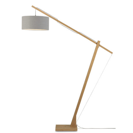 GOOD&MOJO - Vloerlamp Montblanc - Bamboe/Lichtgrijs - 175x47x207cm