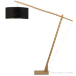 GOOD&MOJO - Vloerlamp Montblanc - Bamboe/Zwart - 175x60x207cm