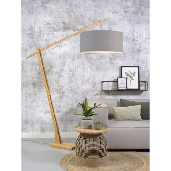 GOOD&MOJO - Vloerlamp Montblanc - Bamboe/Lichtgrijs - 175x60x207cm