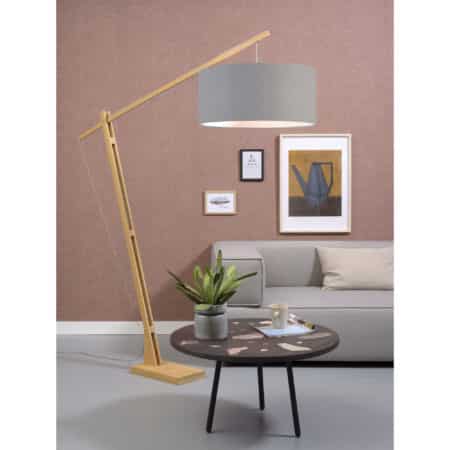 GOOD&MOJO - Vloerlamp Montblanc - Bamboe/Lichtgrijs - 175x60x207cm