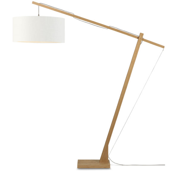 GOOD&MOJO - Vloerlamp Montblanc - Bamboe/Wit - 175x60x207cm