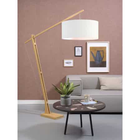 GOOD&MOJO - Vloerlamp Montblanc - Bamboe/Wit - 175x60x207cm