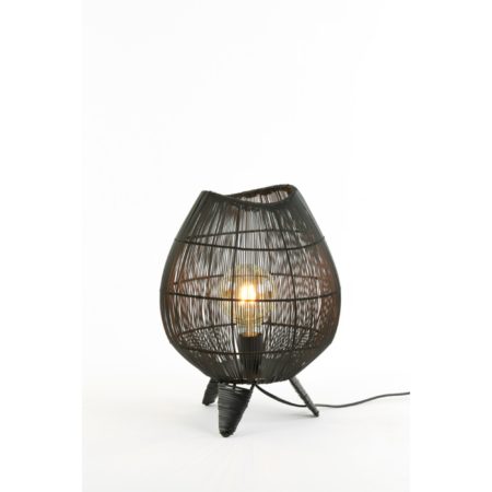 Light & Living - Tafellamp Yumi - Zwart - Ø28cm