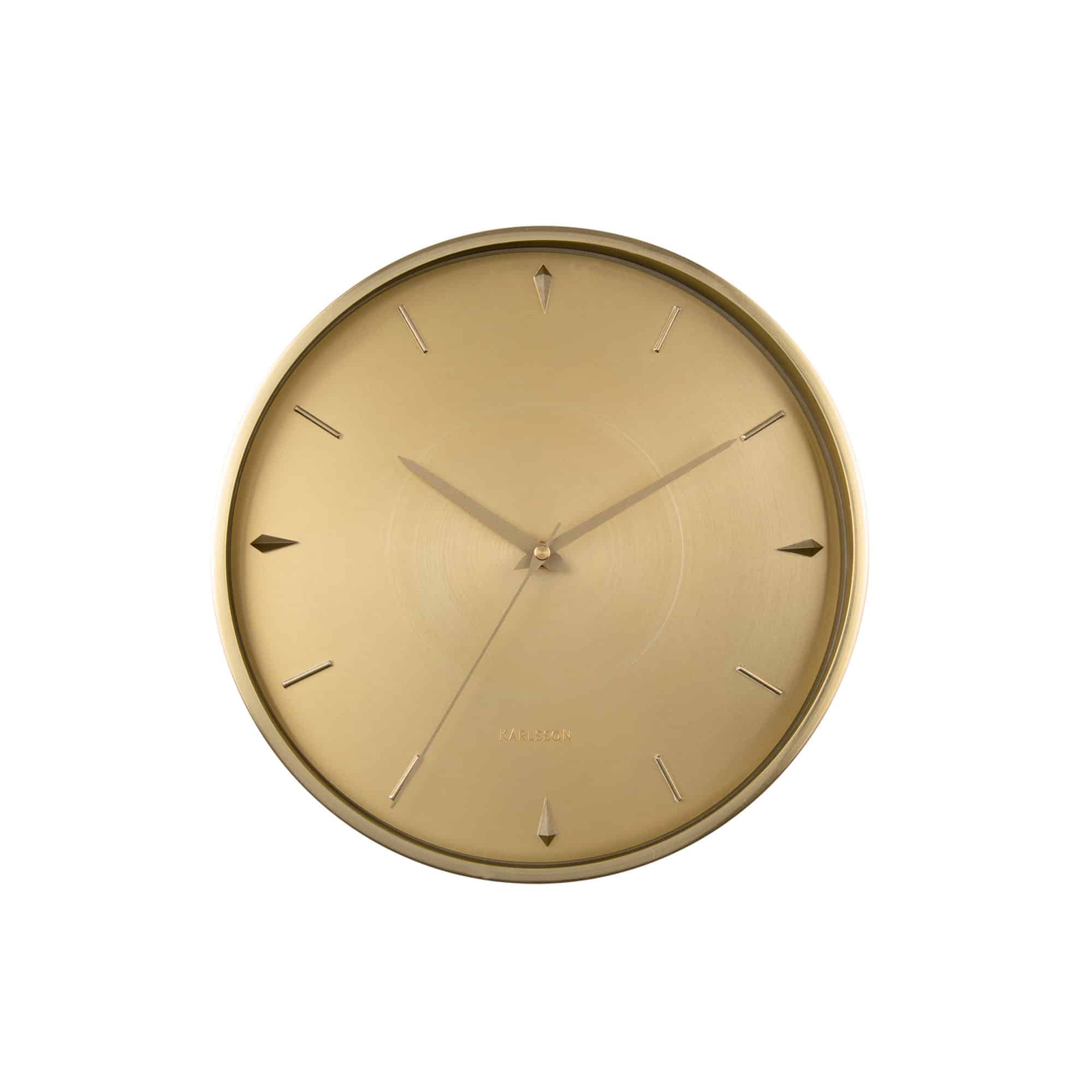 Wall clock Jewel brushed gold