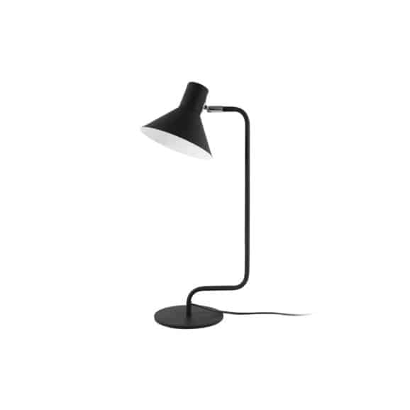 Leitmotiv - Tafellamp Office Curved - Zwart - 18x21