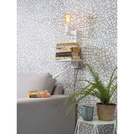 it's about RoMi - Wandlamp Florence - Wit - 23x22x38cm