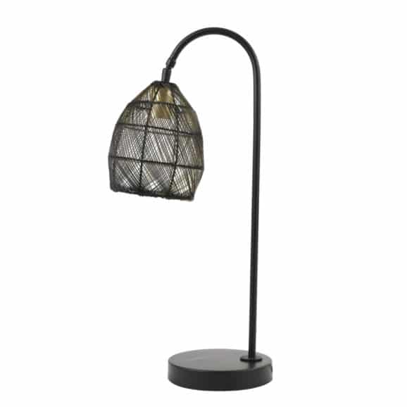 Light & Living - Tafellamp Meya - Zwart - 23x18x60cm