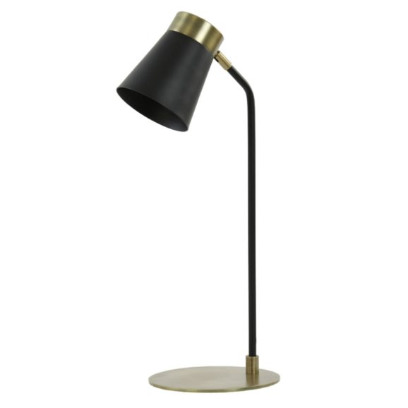 Light & Living - Bureaulamp Braja - Zwart - 22x20x55 cm