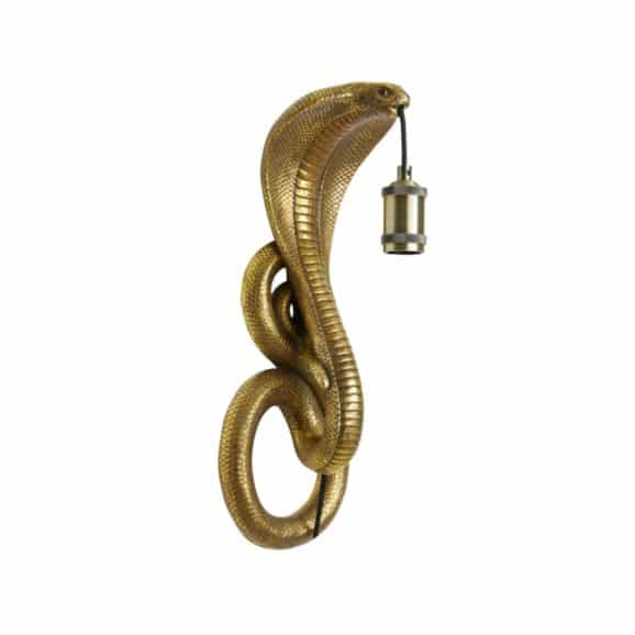Snake - Wandlamp Snake - Antiek Brons - 18.5x18x52cm