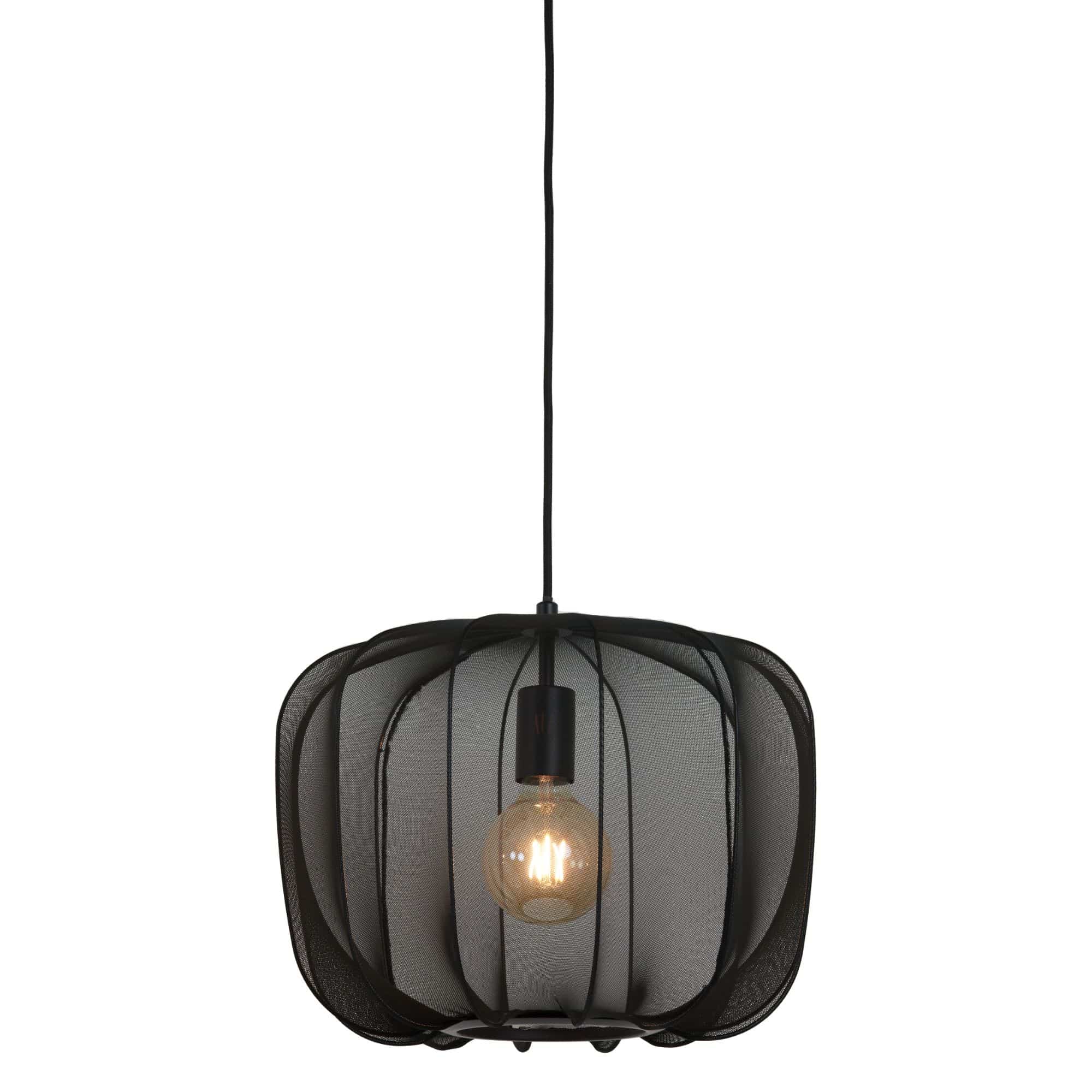 Light & Living - Hanglamp Plumeria - Zwart - Ø40cm