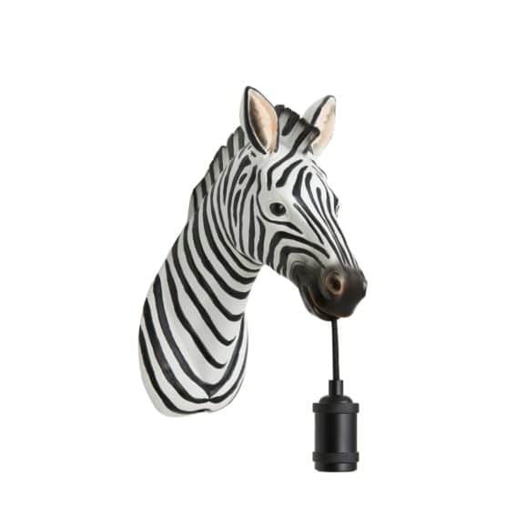 Light & Living - Wandlamp Zebra - Zwart/Wit - 34.5x16x24.5cm